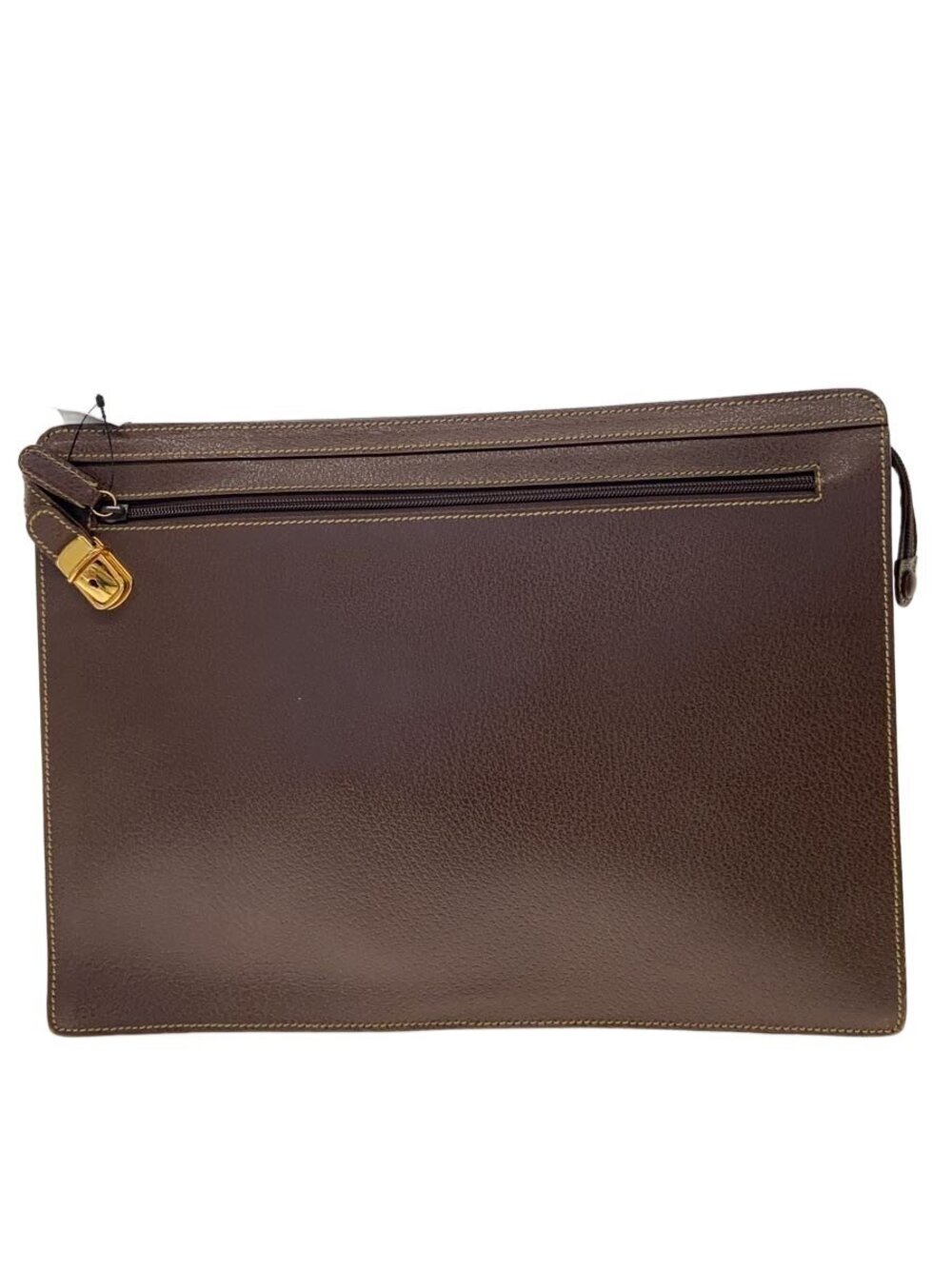 Gucci Clutch Bag Leather Brown